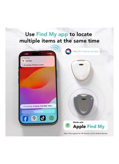 SYOSI MFi Certified Locator Works with Find My(iOS only), IP67 Waterproof Smart Tracker Tag Key Finder Bluetooth Bluetooth Luggage Tracker Bluetooth Tracking Device Baggage Tracker for Bags Keys Wallets  - Image 4
