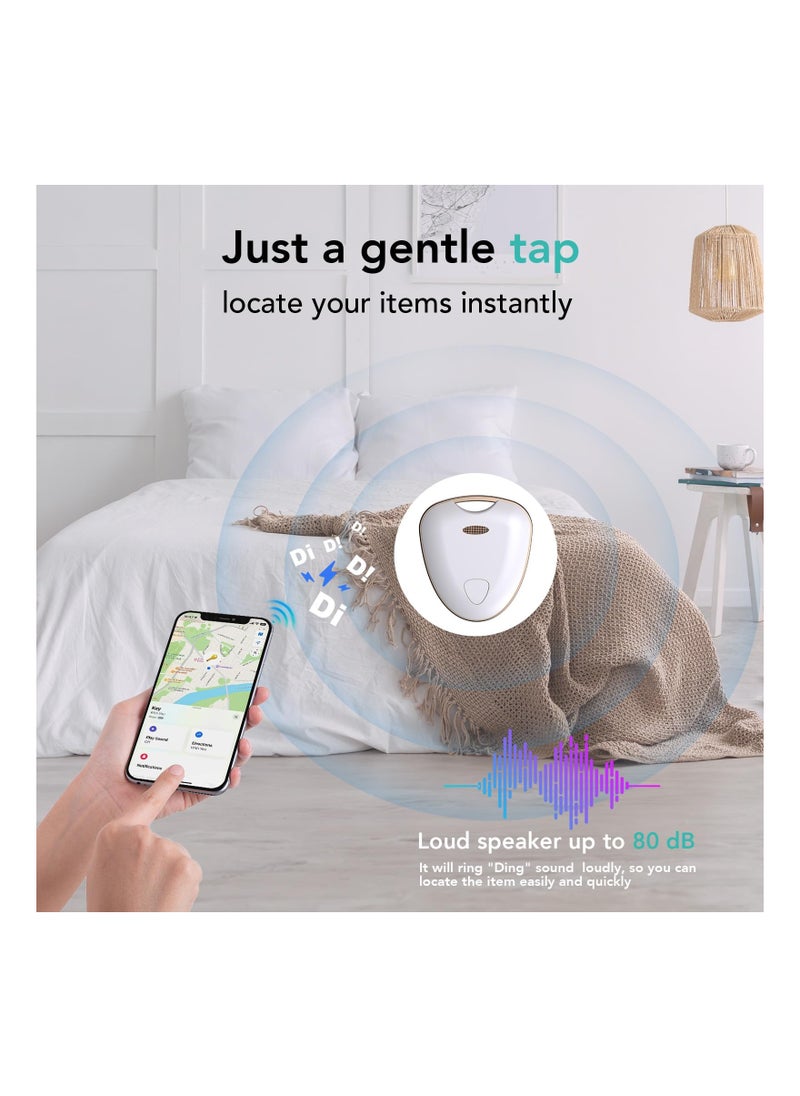 MFi Certified Locator Works with Find My(iOS only), IP67 Waterproof Smart Tracker Tag Key Finder Bluetooth Bluetooth Luggage Tracker Bluetooth Tracking Device Baggage Tracker for Bags Keys Wallets