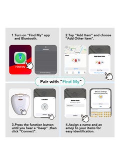 SYOSI MFi Certified Locator Works with Find My(iOS only), IP67 Waterproof Smart Tracker Tag Key Finder Bluetooth Bluetooth Luggage Tracker Bluetooth Tracking Device Baggage Tracker for Bags Keys Wallets  - Image 3