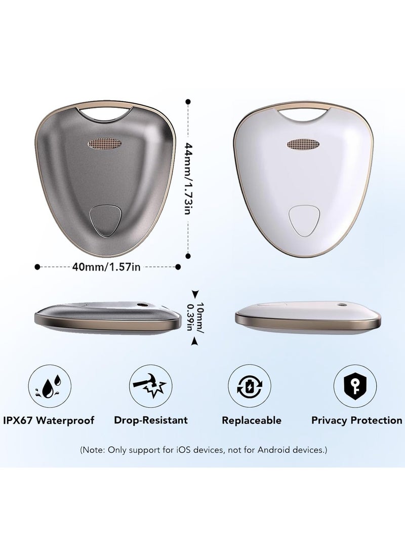 MFi Certified Locator Works with Find My(iOS only), IP67 Waterproof Smart Tracker Tag Key Finder Bluetooth Bluetooth Luggage Tracker Bluetooth Tracking Device Baggage Tracker for Bags Keys Wallets
