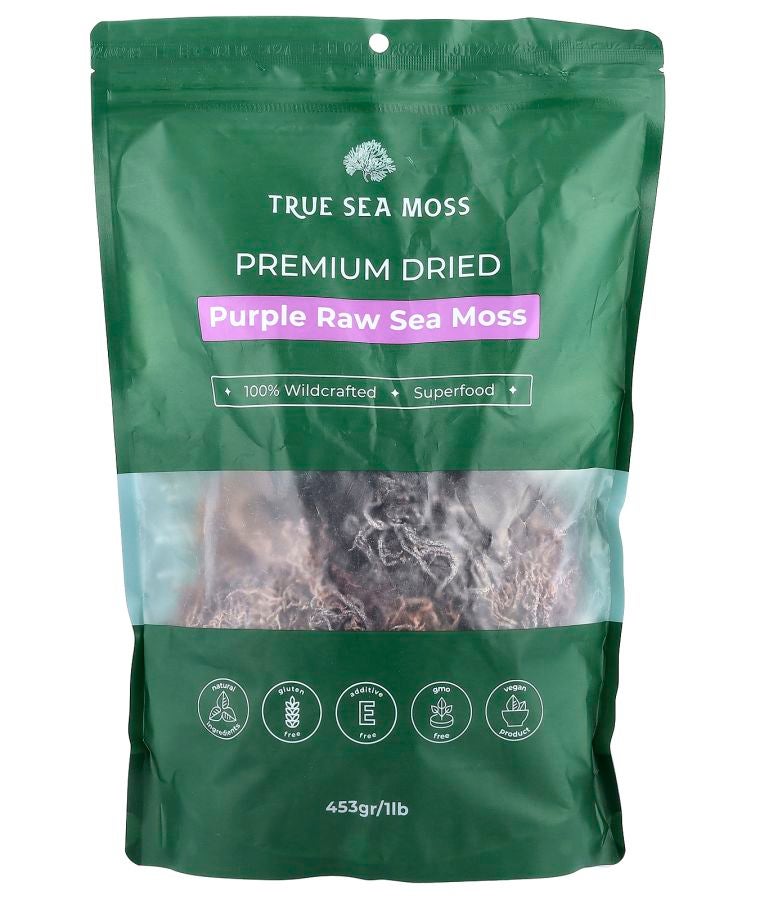 Purple Raw Sea Moss  1 lb (453 g)
