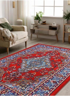 Status Contract Nylon Dari Fringe with Anti Skid Backing, 121 X 182 Cm Red  - Image 1