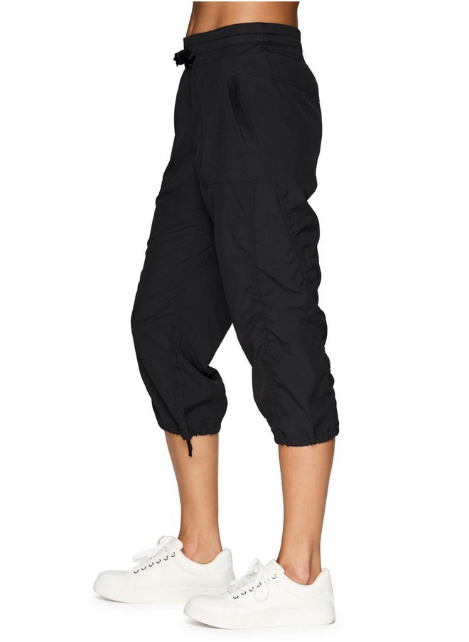 RBX - RBX Active Capri Pants for Women Joggers Stretch Lightweight Women’s Casual Pant Jet Black M - Image 1