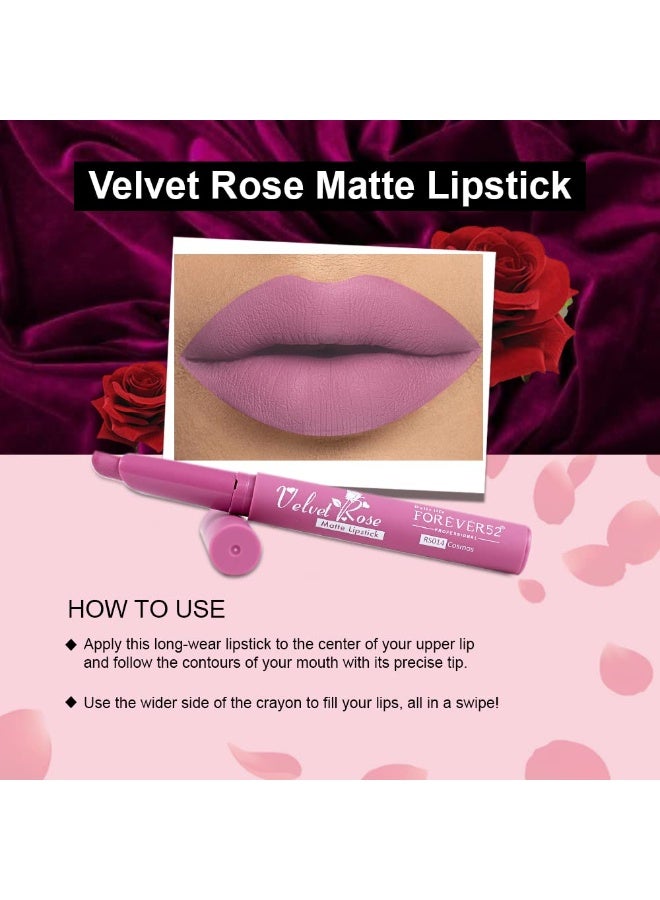 Daily Life Forever52 Velvet Rose Matte Long-Lasting Crayon Lipstick (Enriched With Rose Oil) - Hydrating Bold Lip Color With Silky Finish Look -Cosmos - Image 3