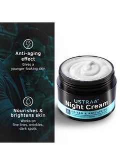 Ustraa Detan Face Cream For Men 50G Even Skin Tone Effective Tan Removal Without Bleach & Night Cream Detan & Antiaging 50G Aids In Tan Removal With Niacinamide And Licorice Extract  - Image 5