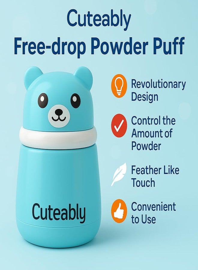 Cuteably powder puff for babies (Blue) - Image 2