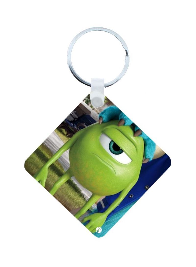 RKN Monsters Inc Printed Keychain Green/Blue 