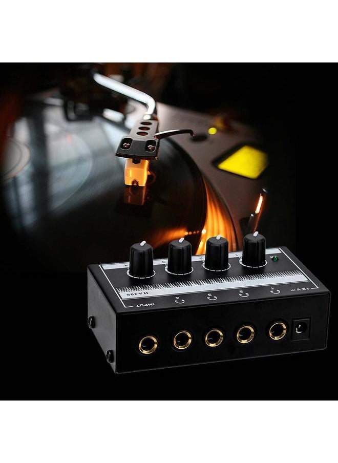 Thoraya 4 Channel Sound Mixer HA400A Ultra Low Noise Professional Monitor Earphone Sound Mixer for Bar Party  - Image 2
