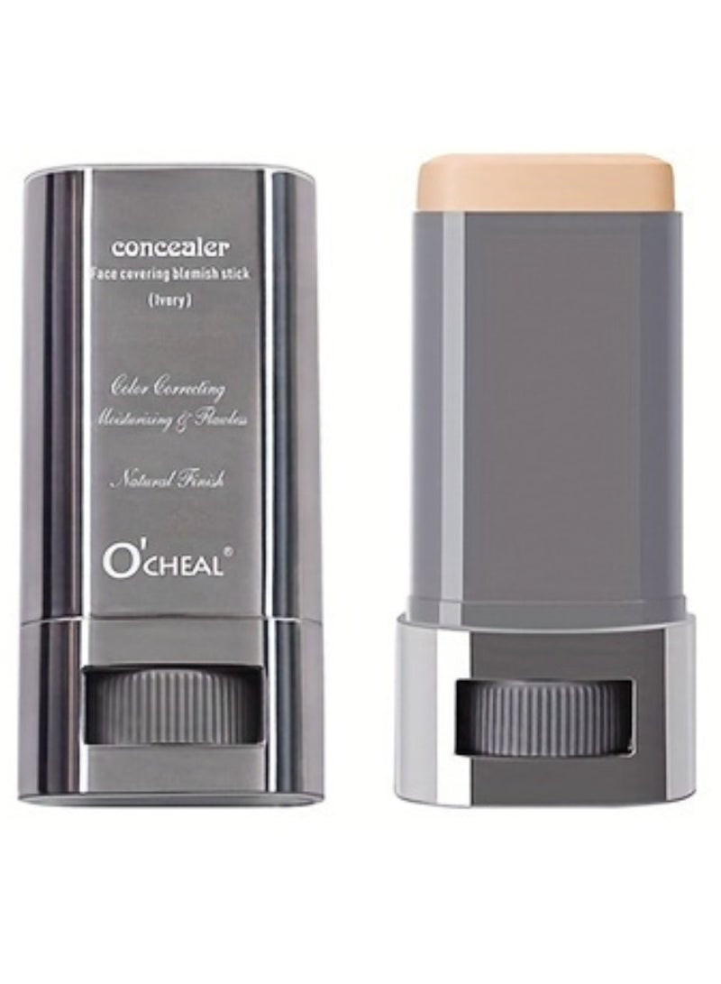 OCHEAL Concealer Face Covering Blemish Stick Natural Medium Coverage Concealer Durable Long lasting Moisturizing Lightweight Non Greasy Face Covering Blemish Concealer Ivory 30g - Image 1