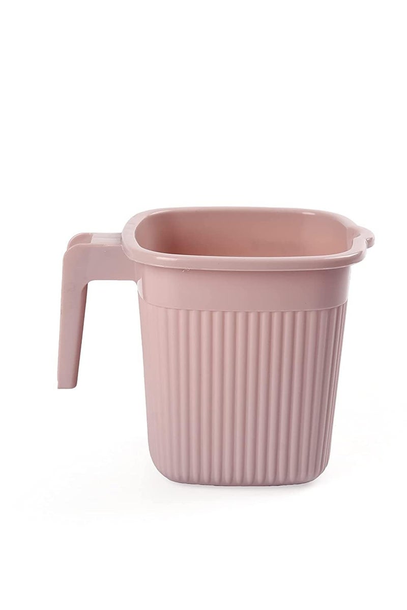 Nayasa Rimmy Strong Plastic Bucket, Mug and Stool Set (3pc Set)| Bathroom Set | (Light Brown, 18 Liter bucket, 1.5ltr Mug, a Stool) - Image 4
