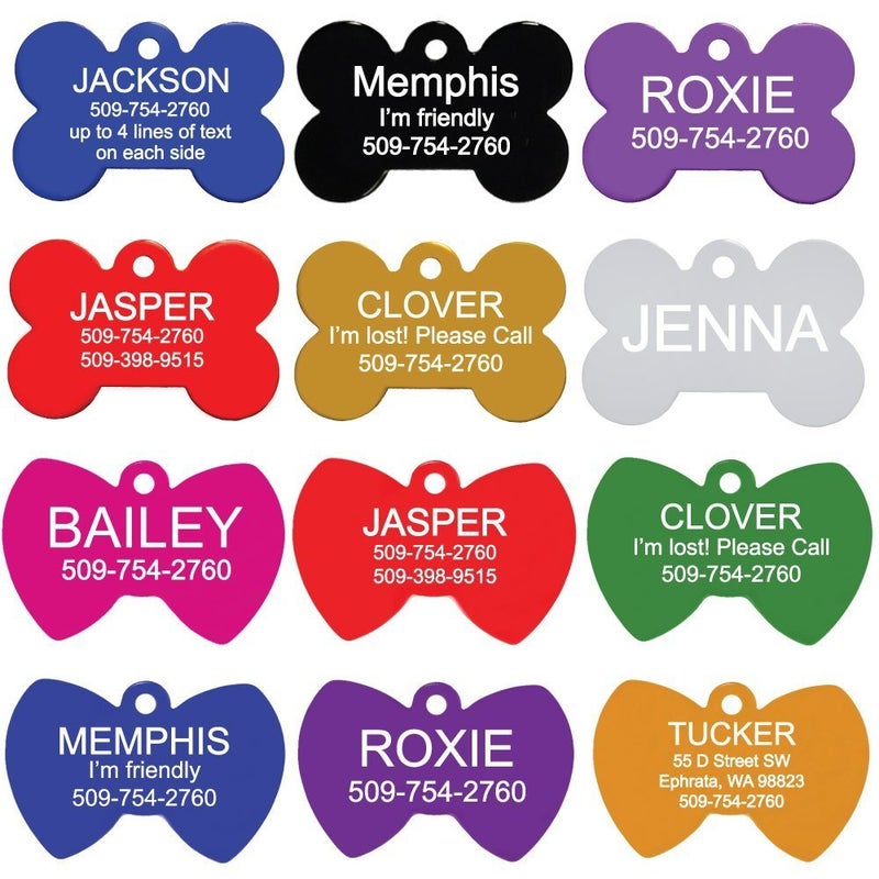 GoTags Dog Tags, Personalized Engraved Dog and Cat ID Tags for Pets, Custom Engraved on Both Sides, Various Shapes Including Bone, Round, Heart, Bow Tie, Star, and Badge (Large - Pack of 1) - Image 3