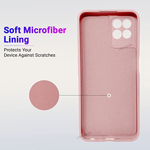 LIRAMARK Silicone Soft Back Cover Case for Realme Narzo 50 / Realme 8i (Pink) - Image 4