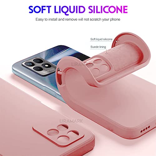 LIRAMARK Silicone Soft Back Cover Case for Realme Narzo 50 / Realme 8i (Pink) - Image 5