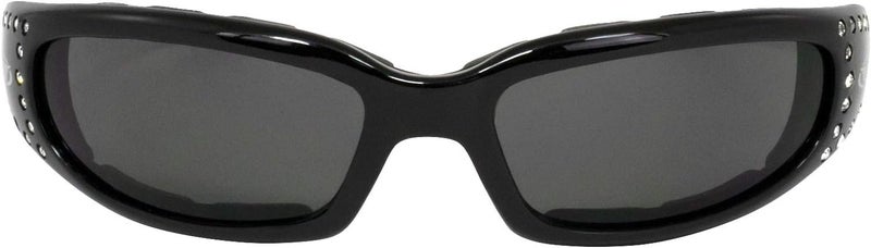Global Vision Eyewear Marilyn 3 Womens Motorcycle Sunglasses with EVA Foam Padding Bling - Image 2