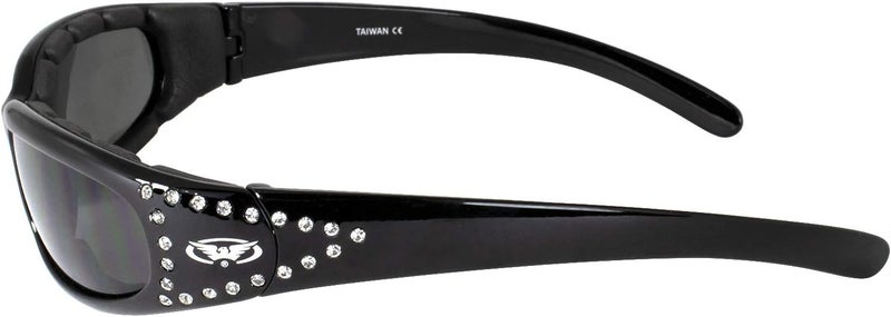 Global Vision Eyewear Marilyn 3 Womens Motorcycle Sunglasses with EVA Foam Padding Bling - Image 3