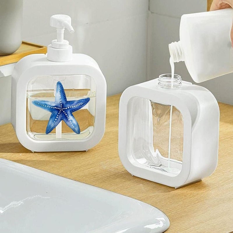 Refillable Starfish Pump Dispenser Second Model for Sink Shower Soap Dishwasher Hand Body Wash - Image 4