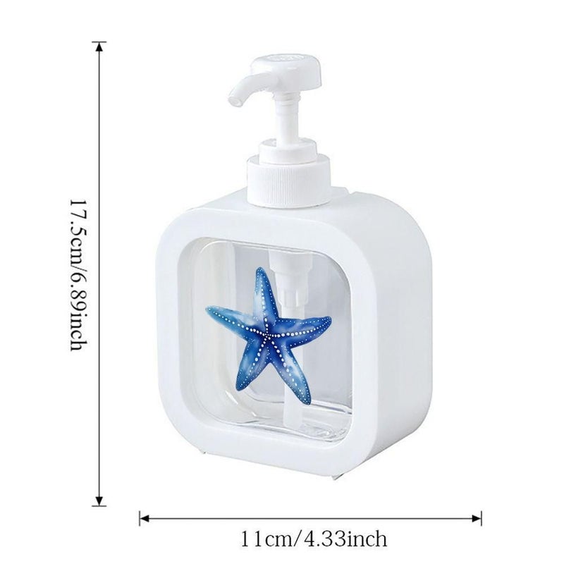 Refillable Starfish Pump Dispenser Second Model for Sink Shower Soap Dishwasher Hand Body Wash - Image 3