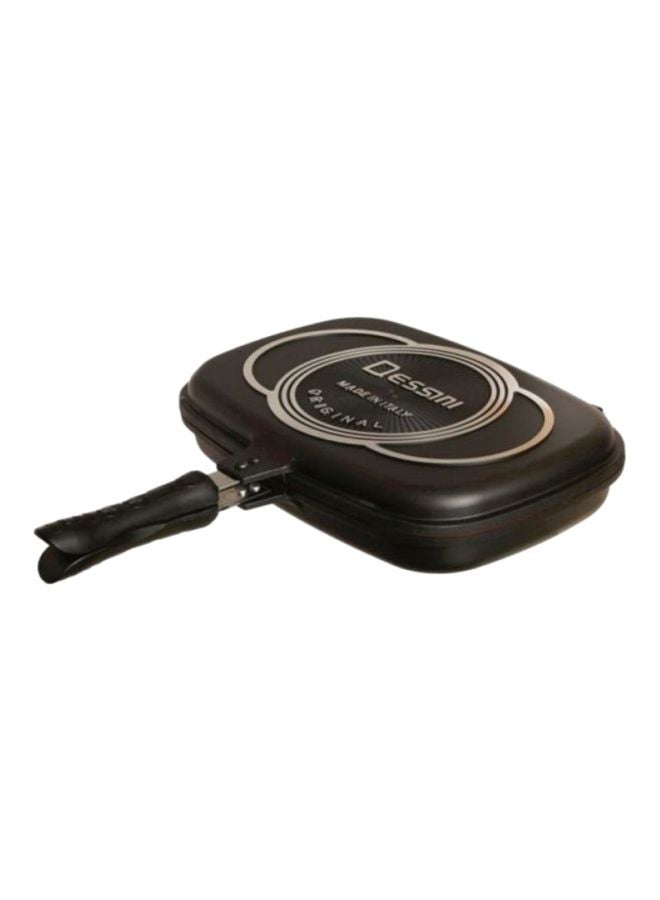 DESSINI Double Sided Grill Pan Black/Silver 36cm - Image 1