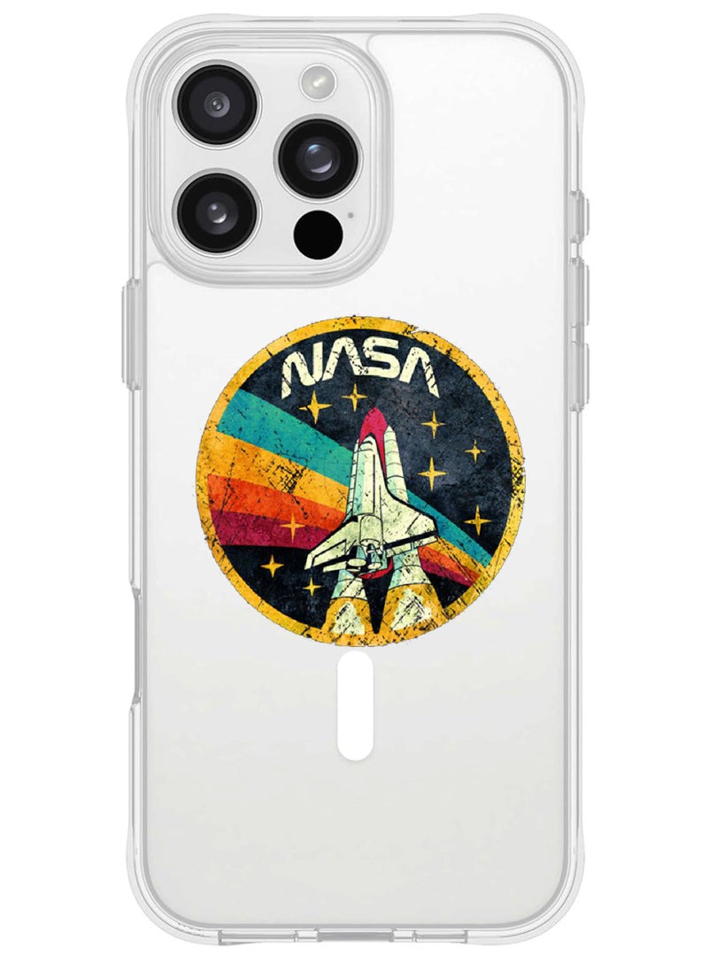 Theodor iPhone 16 Pro Magsafe Magnetic Case for iPhone Compatible with Wireless Charging, Shockproof Phone Bumper Cover - Nasa 2 - Image 1