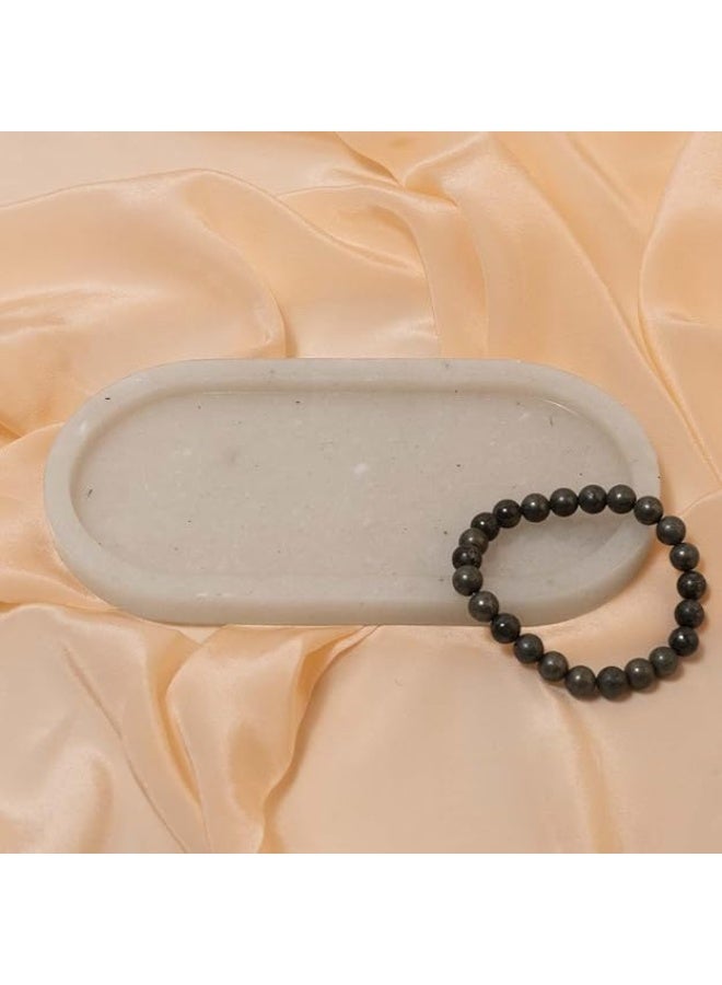 Studd Muffyn Unisex Adult | Pyrite Bracelet With Selenite Recharging Plate - Image 3