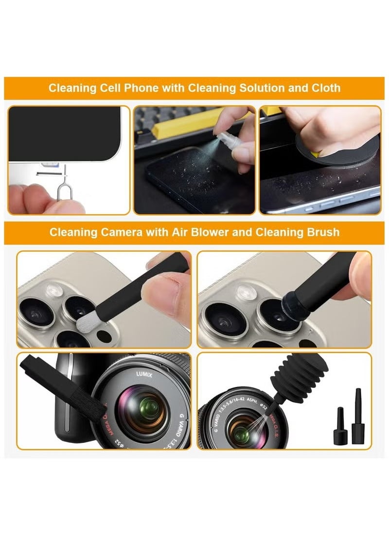 Arabest 20 in 1 Multifunctional Cleaner Kit for Electronic Devices, Computer Keyboard Cleaner Kit, Headphones Cleaner Kit for, for Cleaning Laptop Keyboard Earbuds Camera Cellphones(Black)  - Image 3