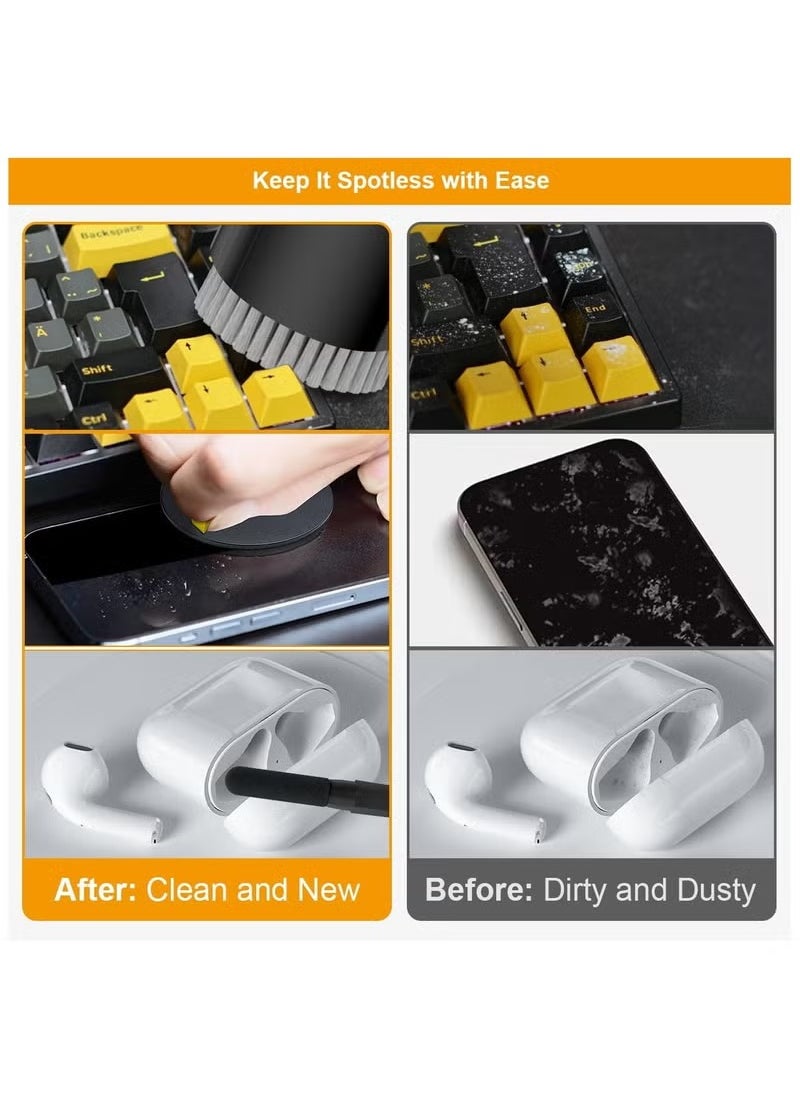 Arabest 20 in 1 Multifunctional Cleaner Kit for Electronic Devices, Computer Keyboard Cleaner Kit, Headphones Cleaner Kit for, for Cleaning Laptop Keyboard Earbuds Camera Cellphones(Black)  - Image 4
