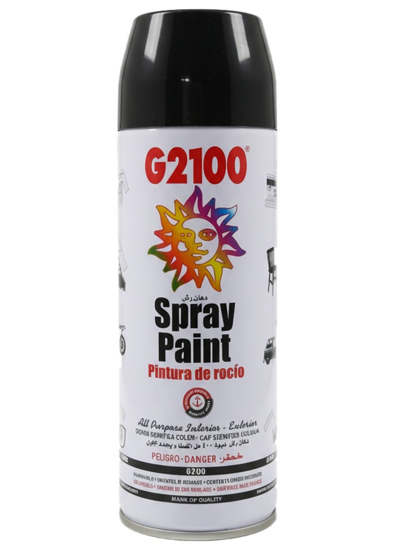 G2100 Spray Paint 400ml | 240 Gram (Black)– High-Quality Multipurpose Paint