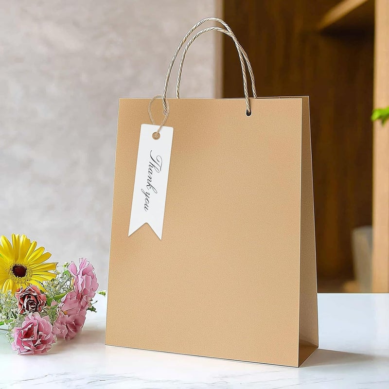 g2plus 100 PCS Mini Thank You Gift Tags with String, 2.8'' x 0.8'' White Paper Hang Tags for Art&Craft, Gift Wrapping, Wedding, Bridal Showers, Birthdays, Parties, Christmas - Image 5