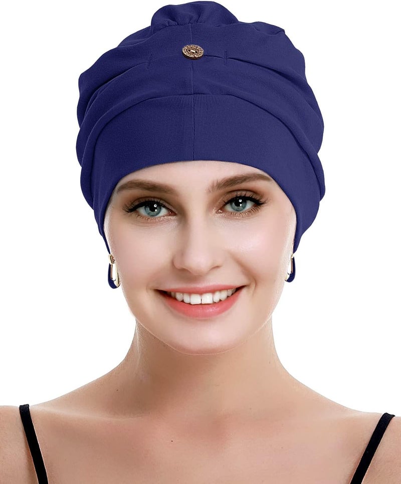 osvyo Cotton Chemo Turbans for Women Cancer Hairloss hat - Cotton Lightweight Headwear Sealed Packaging - Image 1
