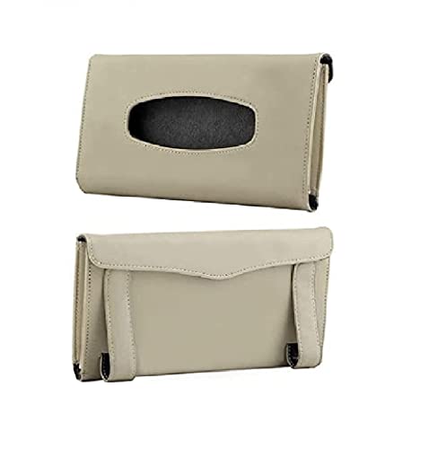 Detachi Car Tissue Holder, Sun Visor Napkin Holder, Car Visor Tissue Holder, Tissue Holder for Car (Beige) - Image 4