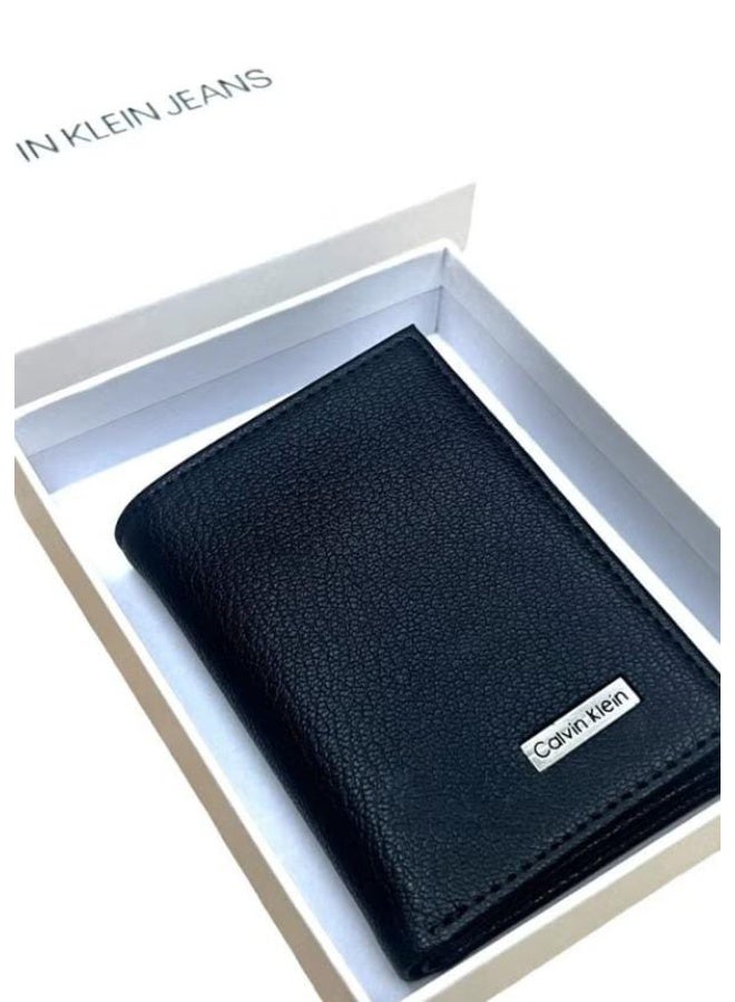 كالفن كلاين جينز محفظة كالفن كلاين للرجال باللون الأسود - Image 1