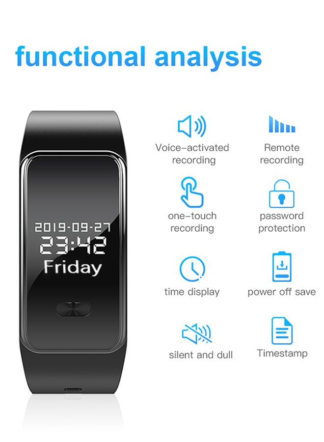 VORMOR Voice Recorder Watch, 30 Days Standby Time Digital Screen Voice Activated Recorder Noise Cancellation Audio Voice Bracelet Recording Device with Headsets for Lectures, Meetings (32G) - Image 3