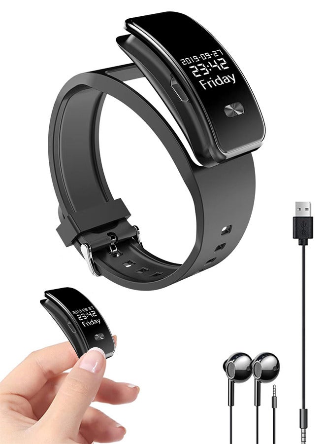 VORMOR Voice Recorder Watch, 30 Days Standby Time Digital Screen Voice Activated Recorder Noise Cancellation Audio Voice Bracelet Recording Device with Headsets for Lectures, Meetings (32G) - Image 1