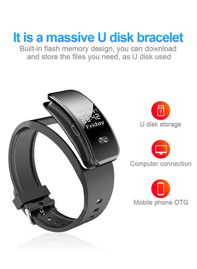 VORMOR Voice Recorder Watch, 30 Days Standby Time Digital Screen Voice Activated Recorder Noise Cancellation Audio Voice Bracelet Recording Device with Headsets for Lectures, Meetings (32G) - Image 4