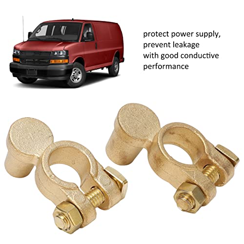 Estink موصل طرف البطارية، 1 زوج SAE إلى JIS موصل طرف بطارية نحاسي إيجابي سلبي لبطارية السيارة العلوية لتزويد الطاقة للسيارة ومنع التسرب - Image 2
