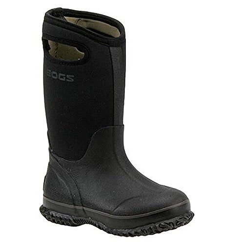 BOGS unisex child Classic High Waterproof Insulated Rubber Neoprene Rain Snow Boot, Black, 12 Little Kid US - Image 1