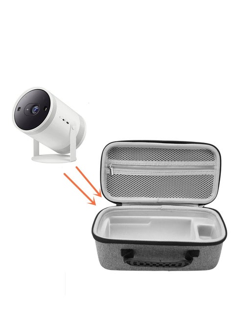 Hard Travel Case for Samsung The Freestyle Projector, Protective hard Shell Travel Carrying bag for Nebula Capsule 3 Laser Projector, Shakeproof Case for Projector and Accessories (Gray)