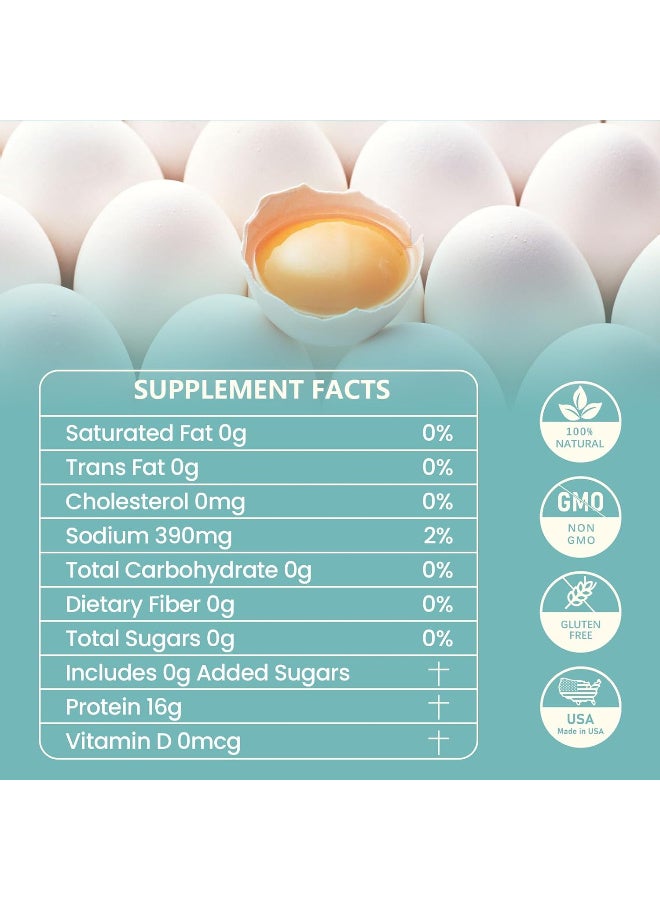 inGreens 10 Oz Dried Egg White Protein Powder, Gluten-Free & Non-GMO & Soy-Free Egg Whites, Made in USA, Versatile for Cooking & Baking, Long-Term Storage Ready Blend - Image 2