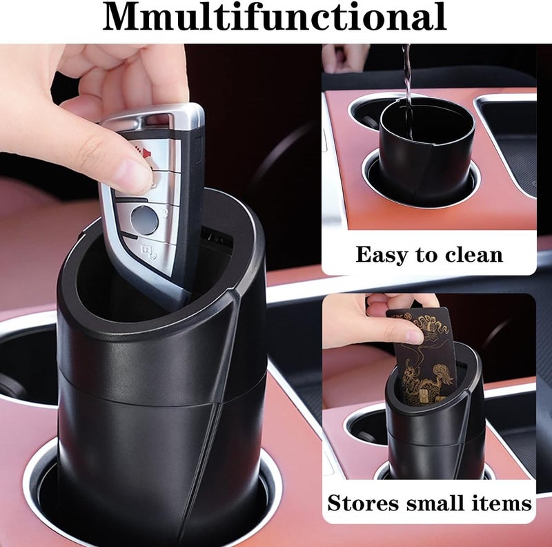 SGLRT Car Trash Can Bin with Lid - 2 Packs Mini Leakproof Vehicle Trash Can with 40 Trash Bags - Image 5