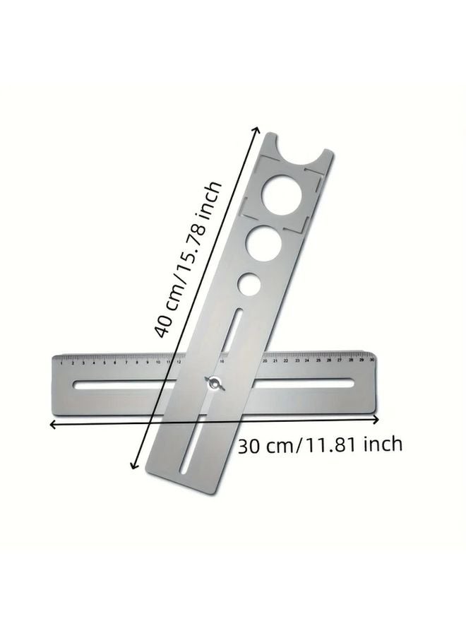 Adjustable Stainless Steel Tile Positioning Drill Guide Multi Functional Hole Tool 1pc - Image 4