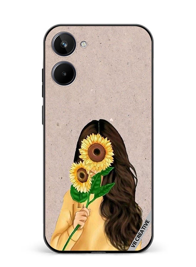 VR CREATIVE Protective Case Cover For Realme 10 Sunflower2 Design Multicolour - Image 1