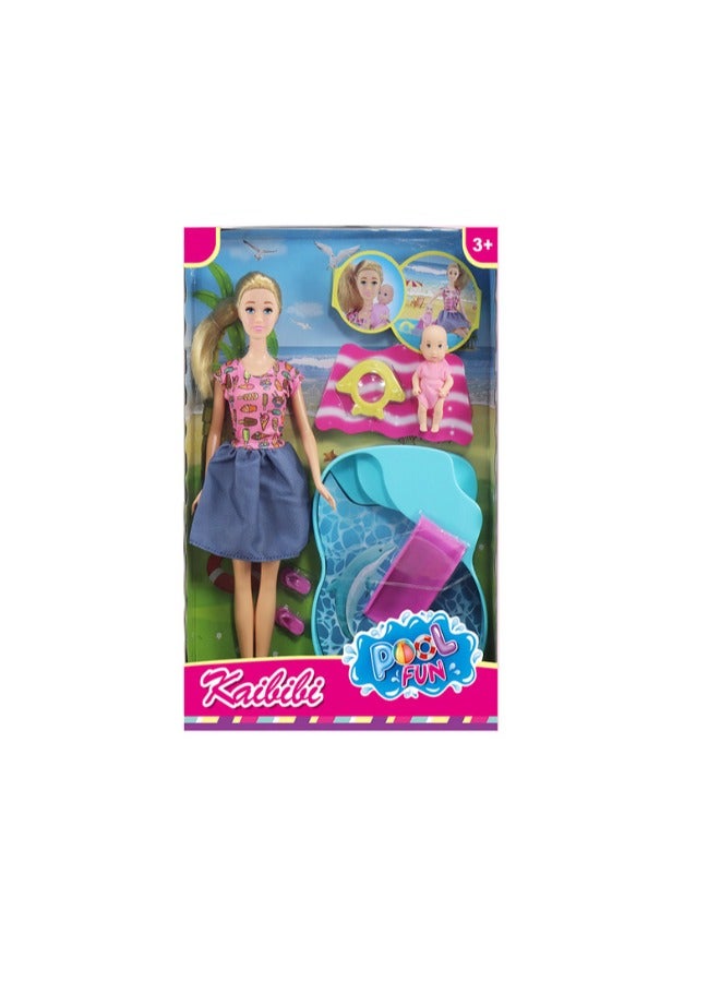 كيبيبي دمية الام الرائعه مع اكسسوارات المسبح - Image 1