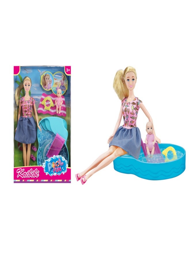 كيبيبي دمية الام الرائعه مع اكسسوارات المسبح - Image 3