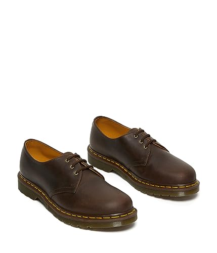 Dr Martens د. مارتنز يونيسكس 1461 أوكسفورد، بني داكن كريزي هورس، 8 الولايات المتحدة للنساء / 7 الولايات المتحدة للرجال - Image 2