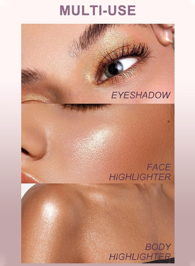 YOUNG VISION Highlighter Makeup Powder, Made With High-Quality Ingredients, Gentlely On The Skin and Provide Long-Lasting Wear, Suitable Under Makeup With Long Lasting Shine Finish #06 - Image 3