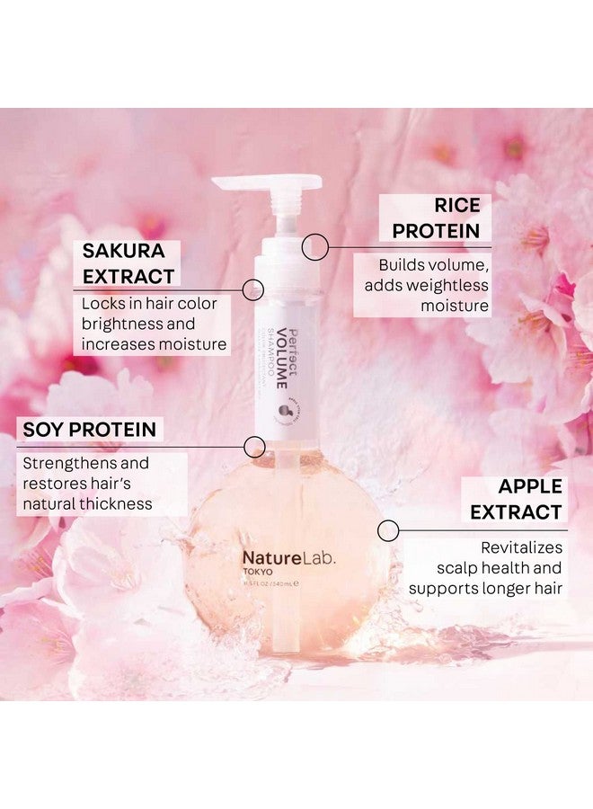 NATURELAB. TOKYO Perfect Volume Shampoo: Hair Volumizer, Build Lift, and Body to Flat, Fine, or Limp Hair I 11.5 FL OZ / 340ml - Image 4
