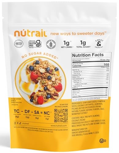 NuTrail Nut Granola Cereal, Honey Nut, No Sugar Added, Keto, Low Carb, Gluten Free, Grain Free, Healthy Breakfast 8 oz. 3 Count - Image 2