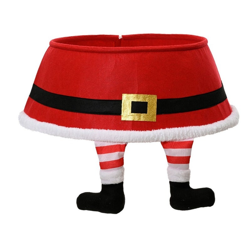 حلقة شجرة كامينغك - بوليستر، زينة عيد الميلاد، لمسة زخرفية لطاولة العيد أو قاعدة الشجرة، إكسسوار ديكور منزلي موسمي