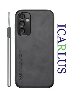 ICARLUS Case for Samsung Galaxy A35 5G Cover Bumper Built-in Metal Plate Dark Grey  - Image 1