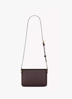 Yves Saint Laurent YSL Shoulder Bag – Women's Solferino Medium Leather Crossbody Bag, Dark Chestnut  - Image 3